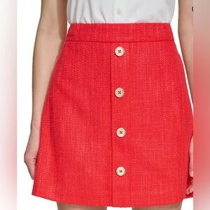 DKNY Women's Faux-Button-Front Tweed Mini Skirt, NWT
